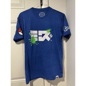 Splatoon 3 x Pokemon Collaboration Nintendo NYC‎ Blue Shirt - Team Water Size L